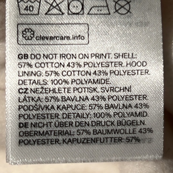 H&M Men’s Hoodie XL Cream - Picture 7 of 12